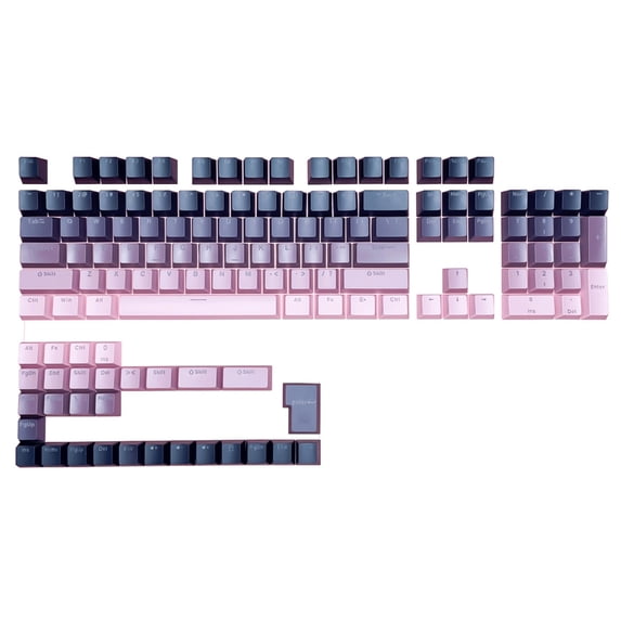 Gieenan Gradients Orange Black PBT Keycap Set with Shine Through Characters, Double Shot OEM Profile Key for Mechanical Keyboards