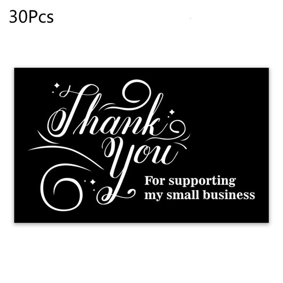Gieenan Greeting Cards Thank You Paper Card with Blank Back Add Any Own Message Small Gift Cards for Shop Keepers Gift Cards
