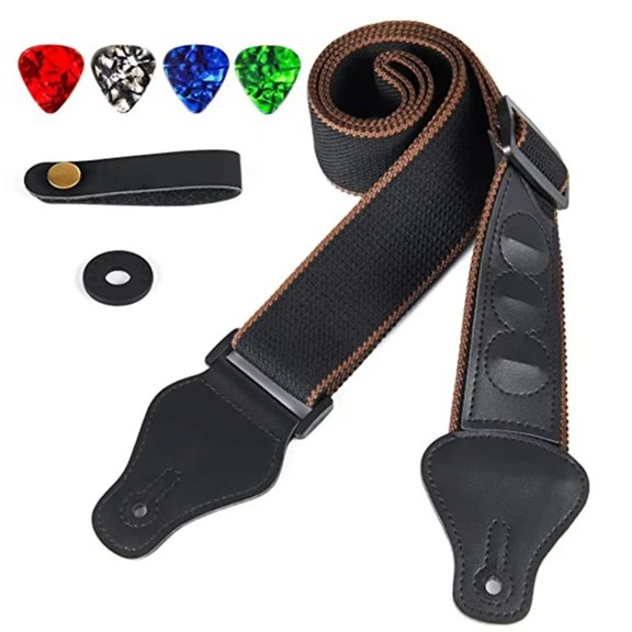 Gieenan Guitar Strap With Ends Adjustable Nylon for Bass and Classical Guitars