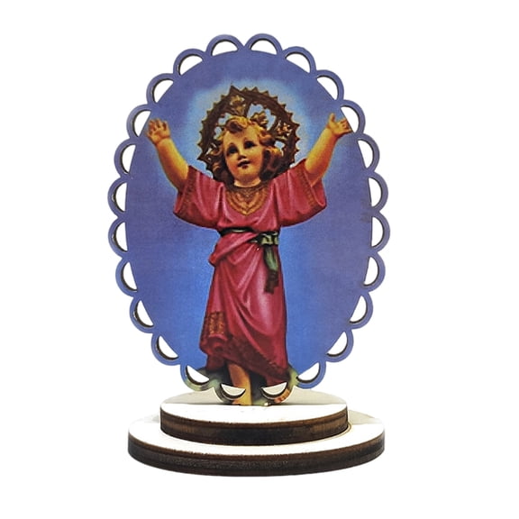 Gieenan Handcraft Virgin Marys Statue Wood Standing Icons for Spiritual Home Decoration