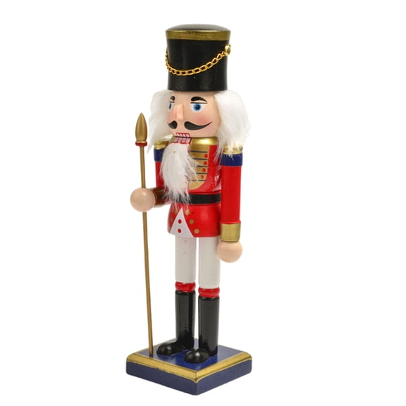 Gieenan Handmade Wood Nutcrackers Soldier 25cm Traditional Christmas Desktop Decoration