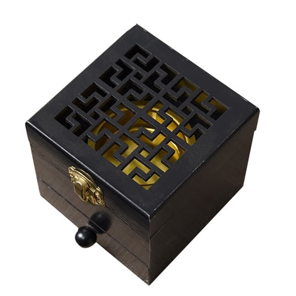 Gieenan Handmade Wood Scented Diffuser Burning Box Elegant Candle Holder For Office Home