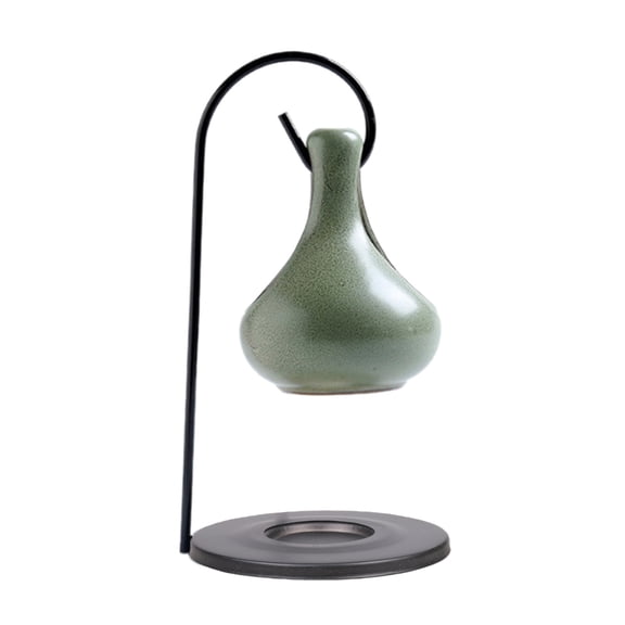 Gieenan Hanging Iron Hook Glazed Ceramics Wax Melt Warmer Essential Oil Burners Diffuser and Tealight Holder for Meditations