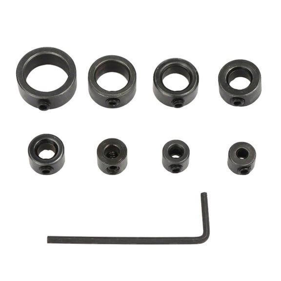 Gieenan Heavy Duty Carbon Steel Drill Bit Depth Stop Collar Set Adjustable Positioners