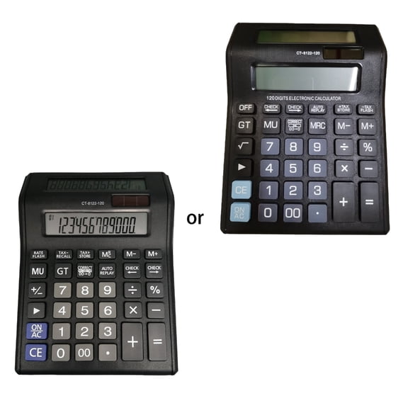 Gieenan High Clarity Two Screen Calculator Solar Power for Banking and Office Calculations