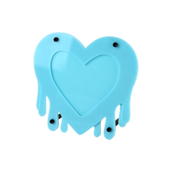 Gieenan Hollow Photo Frame Pictures Frame Heart-Shaped Tabletop Picture Frame Red/Blue