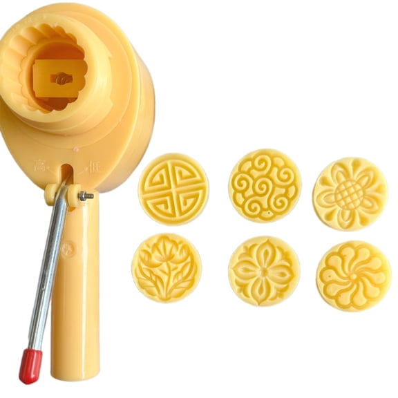 Gieenan Ice Mooncakes Mould Set 25g Hand Press Adjustable Moulds for Autumn Delights