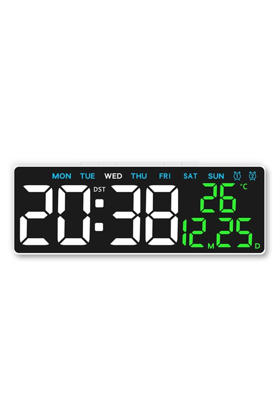 LED Digital Clock Temperature Date Week Display for Students Office Workers