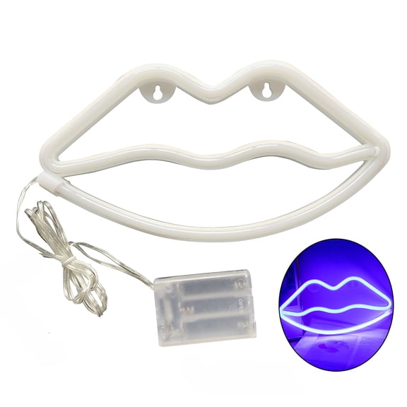Gieenan Lip Shaped Neon Sign Night Light Art Decorative Lights Wall Decor for Baby Room