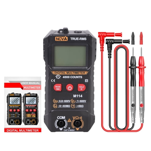 Gieenan M114 4000 Counts Multimeter Digital Voltage Tester LCD Backlit Screen