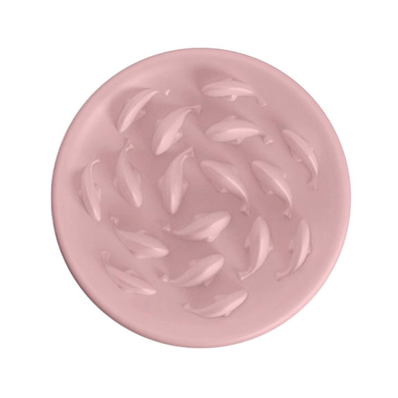 Gieenan Melamine Pet Feeder Bowls Slow Eating Fish Design Non-toxic Feeding Bowl for Pets Puzzle Bowl Durablle Dishes