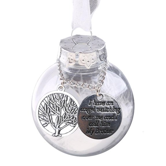 Gieenan Memorial Ornament a Piece of My Heart Is In Heaven Angel Balls for Xmas Tree Decoration Christmas Gift