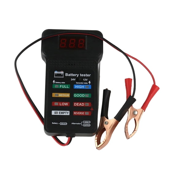 Gieenan Multifunction Vehicle Battery Checker Stable Battery State Tester Advanced Battery Health Monitors ABS for 12/24V Systems