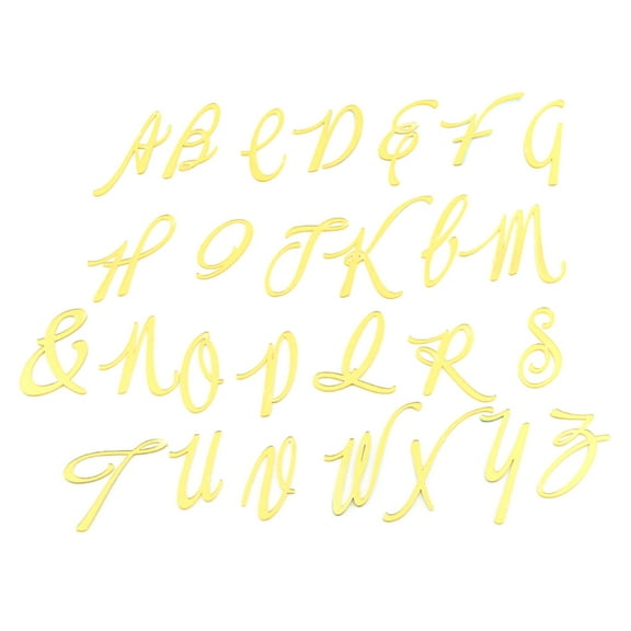 Gieenan Name Cake Toppers Kits with Full Alphabets Symbols Gold Acrylic Decorations