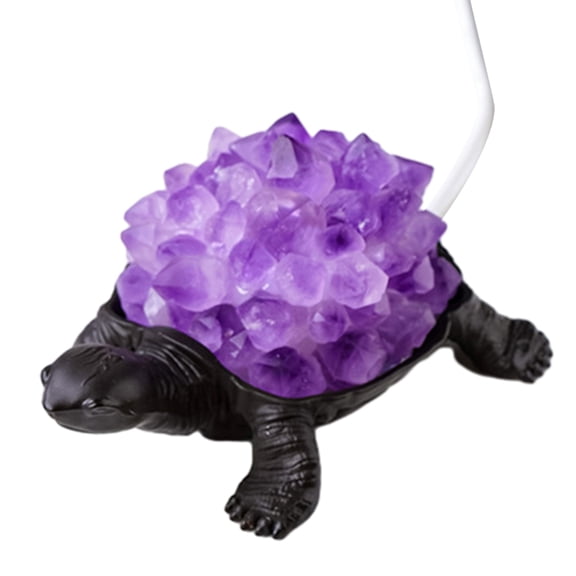Gieenan Natural Gemstones Stone Tortoise Statue Figurine, Carving Crystal Tortoise Healing