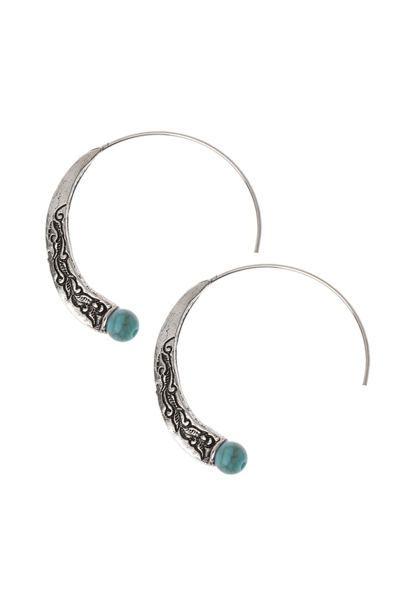 Novelty Earrings Boho Hoops Earrings Vintage Tibetan Indian Bollywood Ethnic Earrings Jewelry Decor Gift for Friends