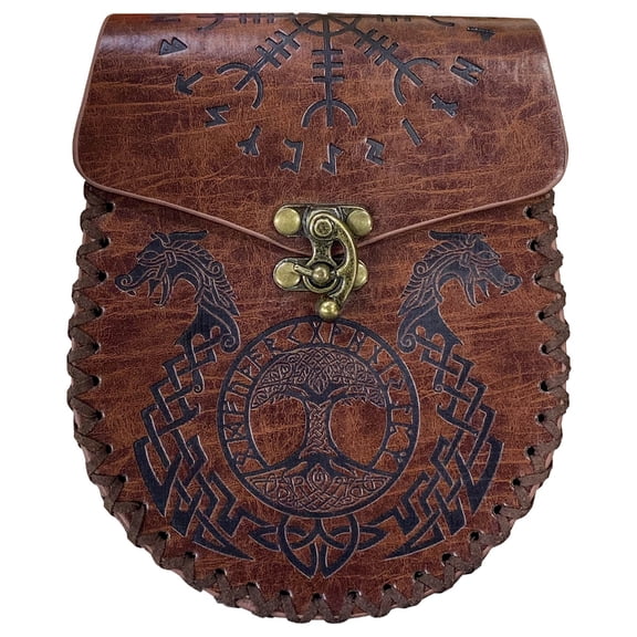 Gieenan PU Side Pack, Vintage Belt Pouch Hip Bag Portable Belt Pouch Waist Pack