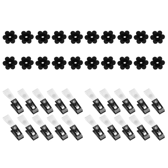 Gieenan Pack Of 20 Outdoor Flagpole Accessories Small Clips and Stoppers for Small Flags