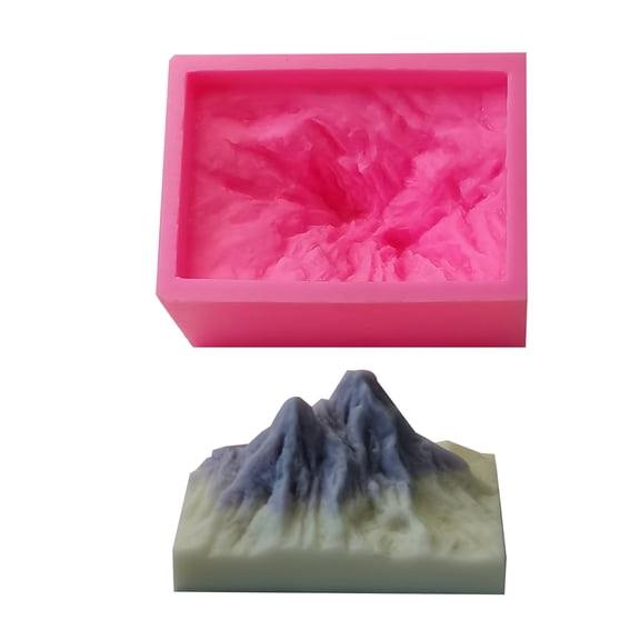 Gieenan Plaster Ornaments Resin Mold Cake Baking Mold Cake Fondant Mold Snow Mountain