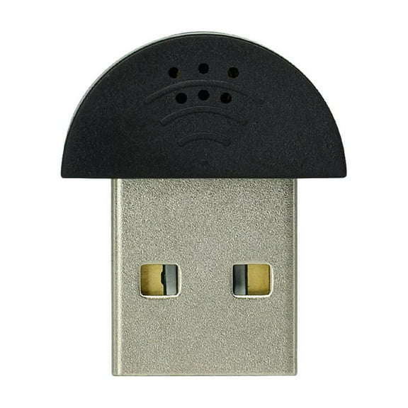 Gieenan Portable Mini USB 2.0 Microphone, USB Mini Speech Microphone Recording Audio MIC Adapter for Computer PC (Black)