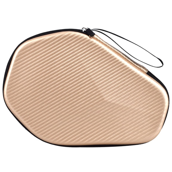Gieenan Portable Table Tennis Racket Bag Hexagonal Pingpong Paddle Storage Bag Durable Waterproof Zipper Handbag Holds 2 Rackets