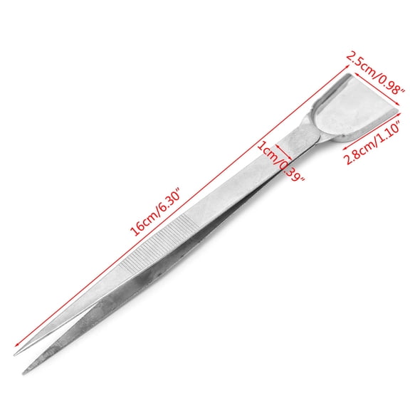 Gieenan Precision Tweezers Mini Scoop Shovel Easy to Pick Up Beads for DIY Craft Tweezers for w/ Scoop Shovel for Gem Pick Up Beads DIY Craft Jewelry Mak