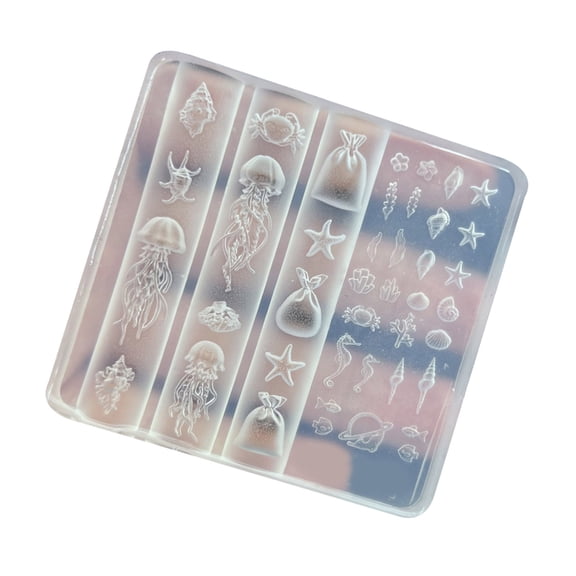 Gieenan Premium Jellyfish Shell Silicone Stamp Template For Pin Creativity And Craft Decorations