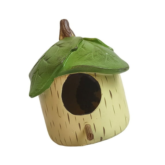 Gieenan Resins Leaf Hanging Bird House for Small Chickadee Finches Outdoor Bird Nest Box