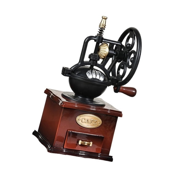 Gieenan Retro Music Box,Hand Crank Coffee Grinders Shape Mechanism Wind Up Musical Box