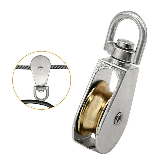 Gieenan Rope Pulley Strong SwivelPulley 360Rotation 100-140kg Bearing Capacity