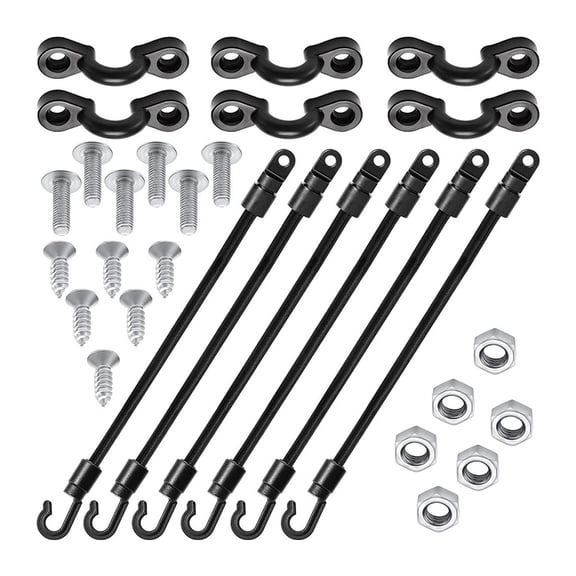 Gieenan Shock Cord End Buckles Hook Bungees Cord Elastics Hook Canoes Boats Accessories