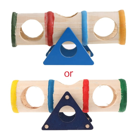 Gieenan Small Wooden Seesaw Tunnel Wooden Waterproof Hamster Hedgehog Gerbil