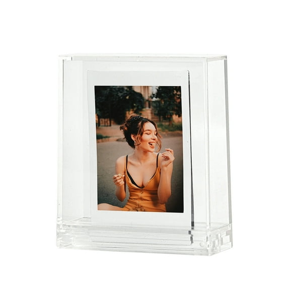 Gieenan Square Photo Frame Modern Stand Showcase Your Photos with Clear Designs, Customized for 3inch/SQ Picture,Long lasting