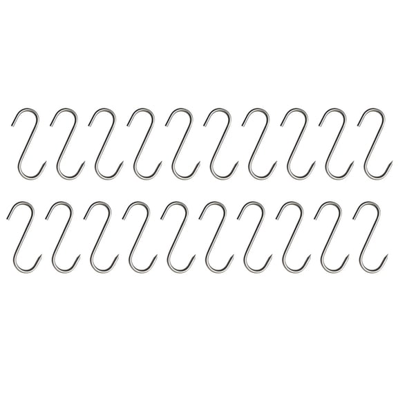 Gieenan Stainless Steel Meat Hooks Hanging Hooks 20 Pcs with for Sharp Tip Kitchen Durab