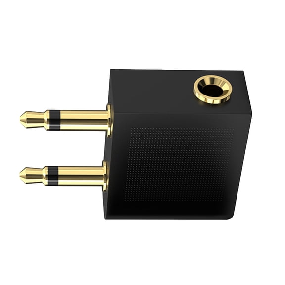 Gieenan Standard 3.5mm Port Aircraft Headphone Adapter Gold Plated 3.5 Sound Splitter