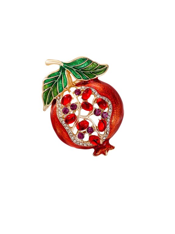 Stylish Pomegranate Jewelry Pin Creative Brooch Laple Pin For Casual Formal