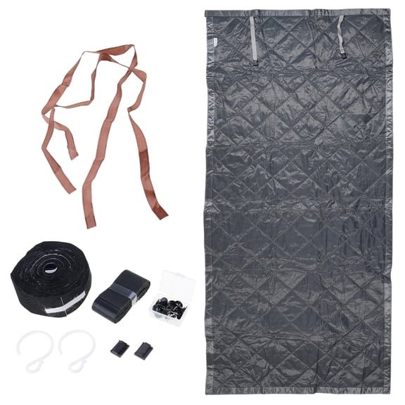 Gieenan Thermal Oxford Fabric Winter Curtain Block Drafts Reduce Noise Maintain Indoor Temperature