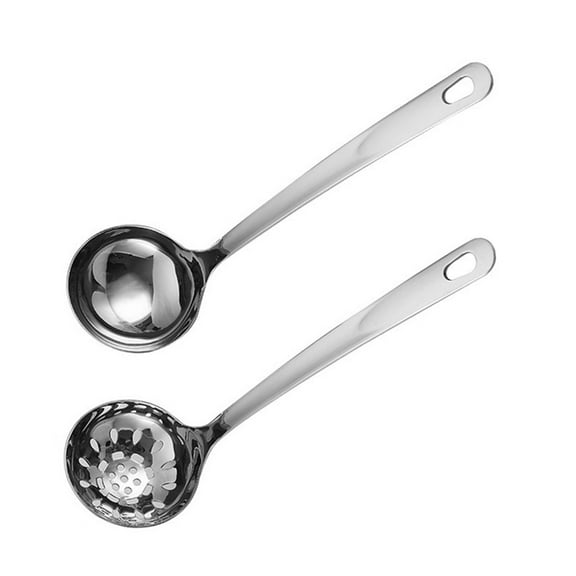 Gieenan Thick Soup Ladle Handy Kitchen Tool Versatile Ladle and Slotted Spoon Set Cooking and Serving Essential Utensils