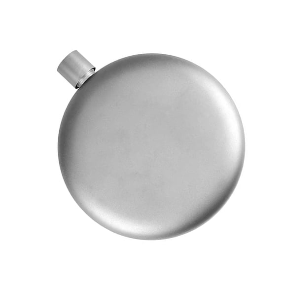 Gieenan Titaniums Camping Hip Flask Round Flat Liquor Bottle for Hiking Backpacking Use Portable Beverage Storage Container