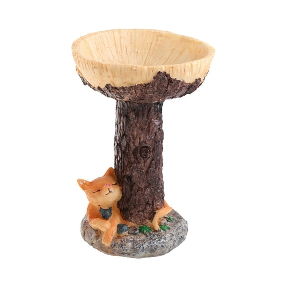 Gieenan Tree Stump Sculpture Resin 3D Crafts Vintage Christmas Outdoor Cute Figurines
