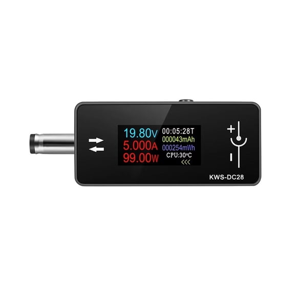 Gieenan Voltage Ammeter 0.96inch Display DC5.5x2.5 Interface Tester Power Meter
