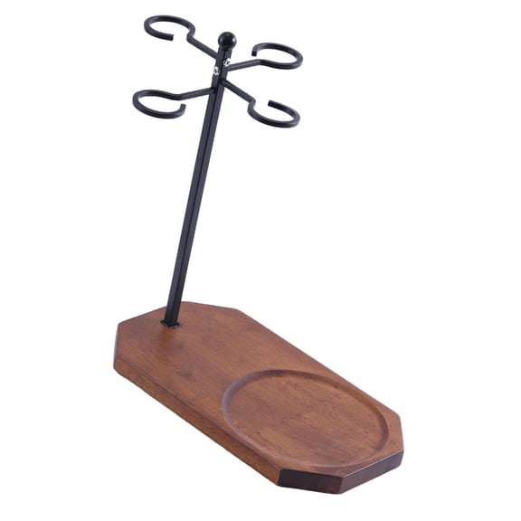 Gieenan Wine Glass Holder Display Rack With Decanter Tray Modern Wine Glass Storage Solution Glass Holders for Dining Table