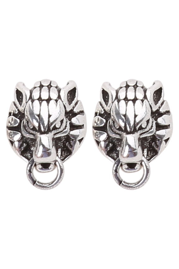 Wolf Head Earrings Cartilage Earrings Gothic Stud Earrings for Unisex