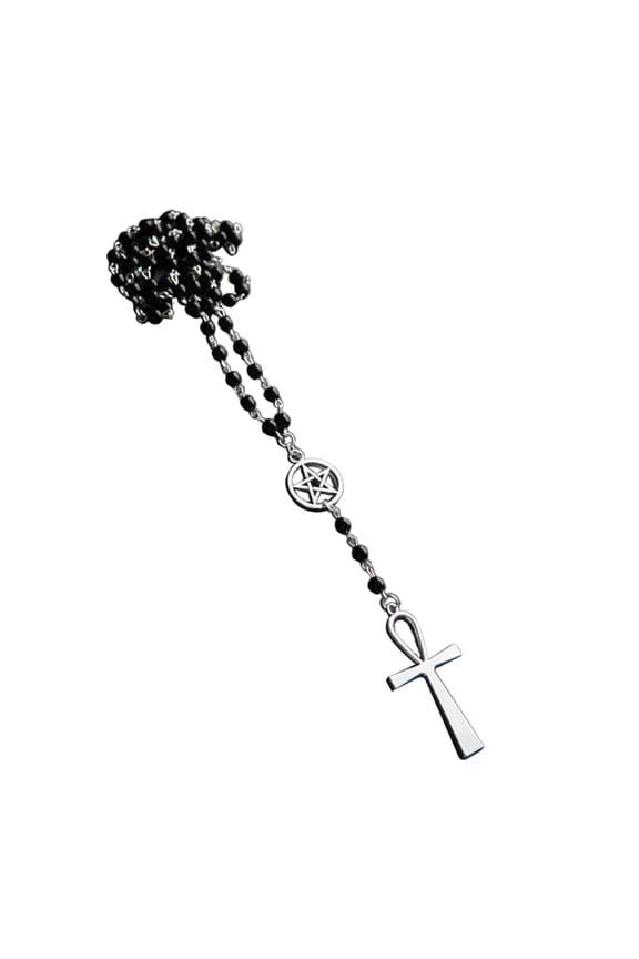 Y2K Cross Star Pendant Necklace Women Fashion Egirl Punk Clavicle Chain
