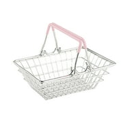 Gieriduc Mini Shopping Cart Shopping Basket French Fries Chicken Nuggets Basket (Pink)