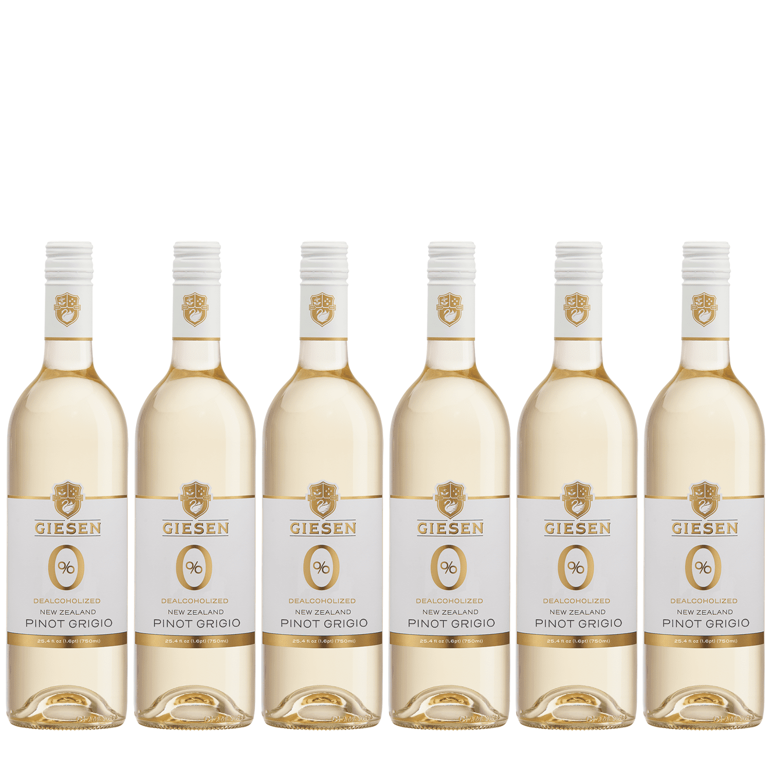Giesen Non-Alcoholic Premium Pinot Grigio - Premium Dealcoholized White Wine Pinot Gris from New Zealand | 6 PACK