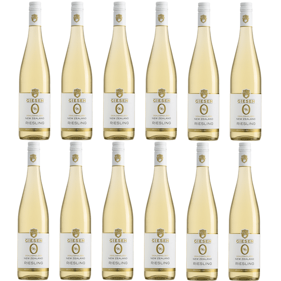 Giesen Non-Alcoholic Riesling - Premium Dealcoholized White Wine from New Zealand | 12 PACK