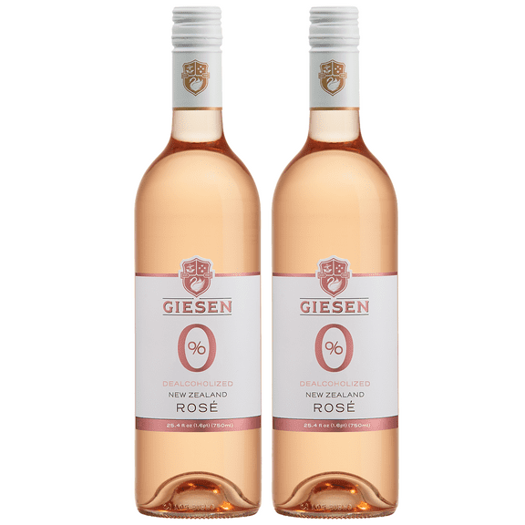 Giesen Non-Alcoholic Ros - Premium Dealcoholized Rose Wine from New Zealand | 2 PACK