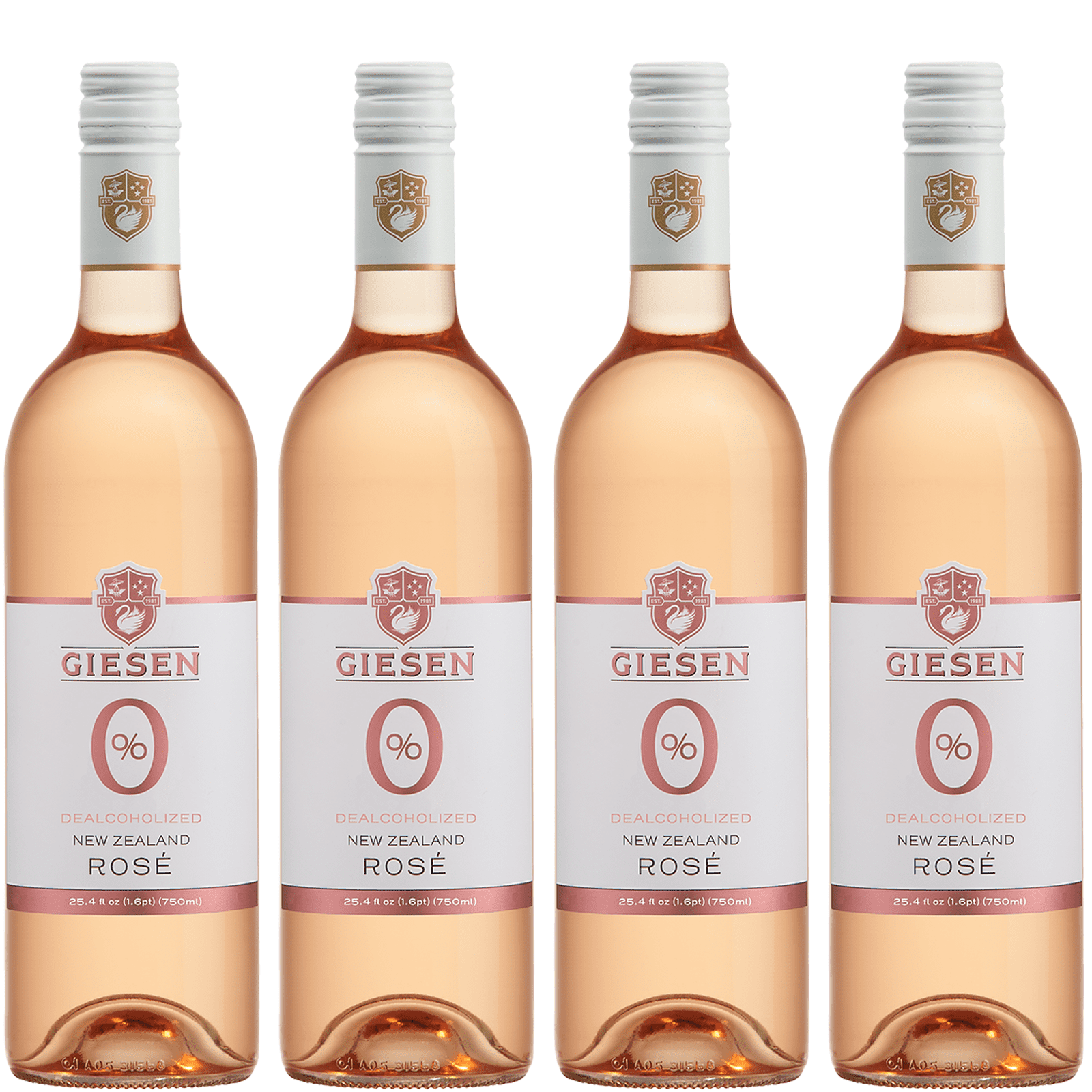 Giesen Non-Alcoholic Ros - Premium Dealcoholized Rose Wine from New Zealand | 4 PACK