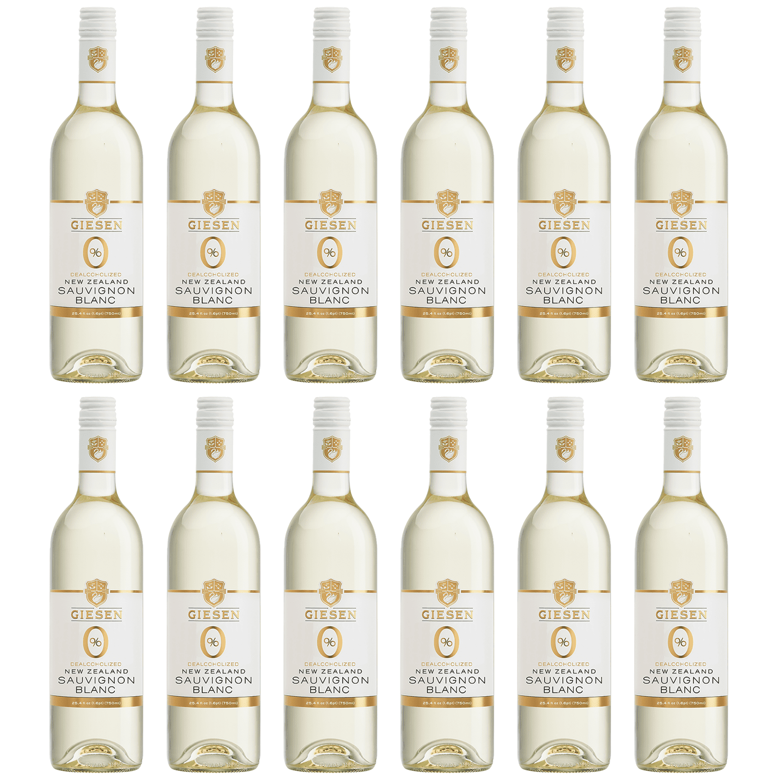 Giesen Non-Alcoholic Sauvignon Blanc - Premium Dealcoholized White Wine from New Zealand | 12 PACK